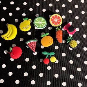 Fruit & Veggie Set - Colorful Shoe Charms.
